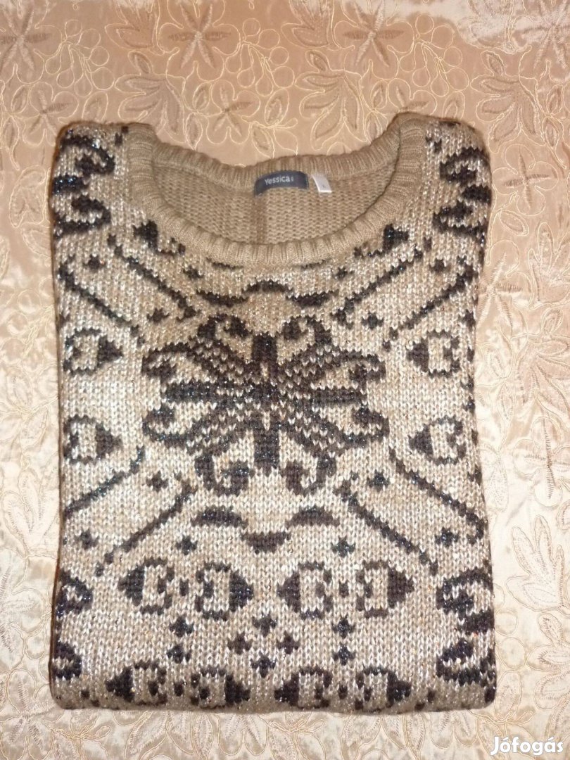 Új - Jessica kötött hosszú pulóver tunika 40L-es