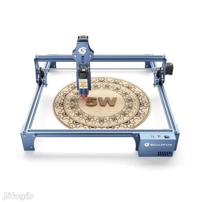 Új - Sculpfun S9 5,5W-os lézergravírozó lézervágó CNC féláron!