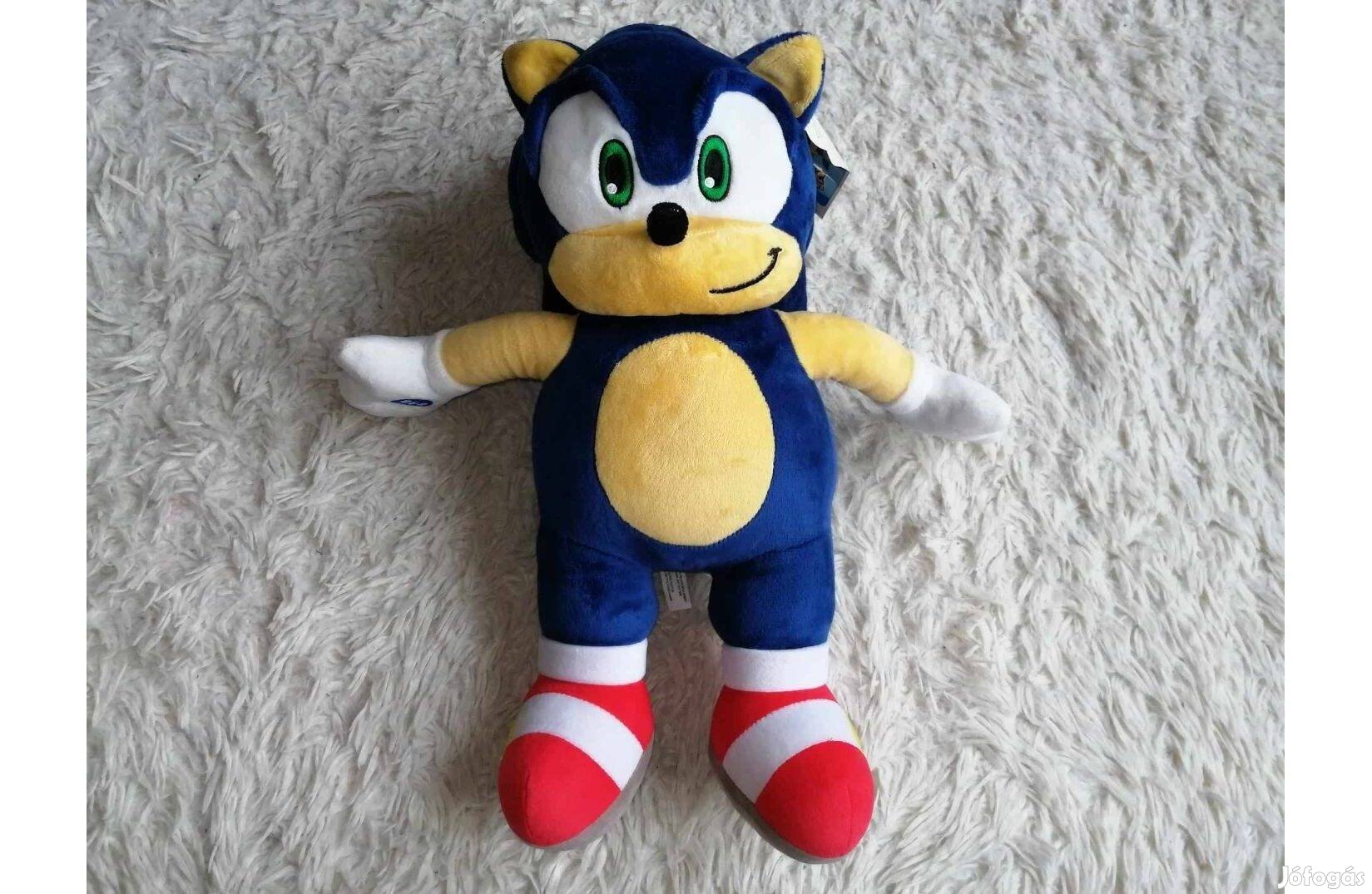 Új , Sonic a Sündisznó nagyméretű plüss 46 cm