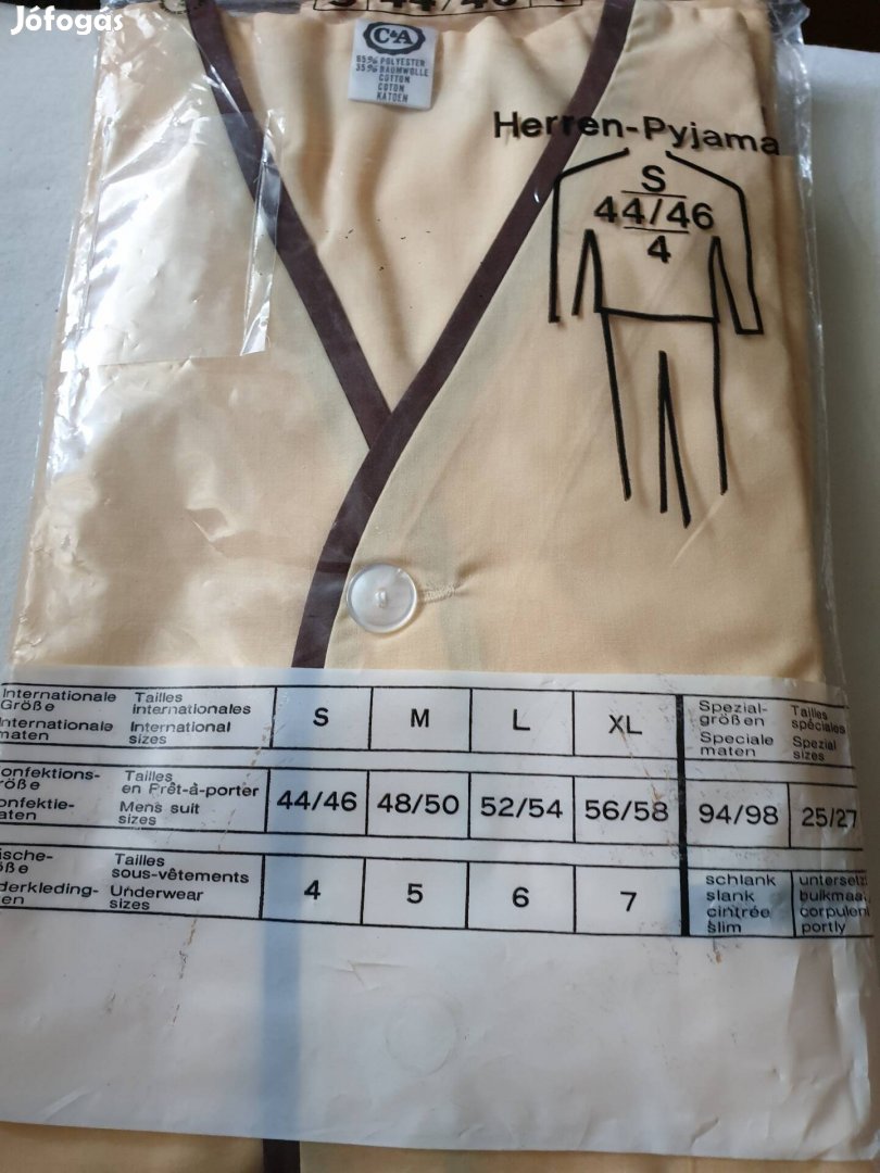 Új,  bontatlan csomagolásban lévő férfi pizsama 54-es eladó Xl.ker 