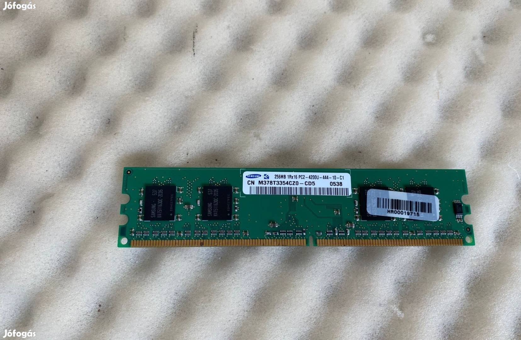 Új!, eladó 256MB PC2-4200U 533MHz 1RX16DDR2 ram 256MB M378T3354CZ0 Sam