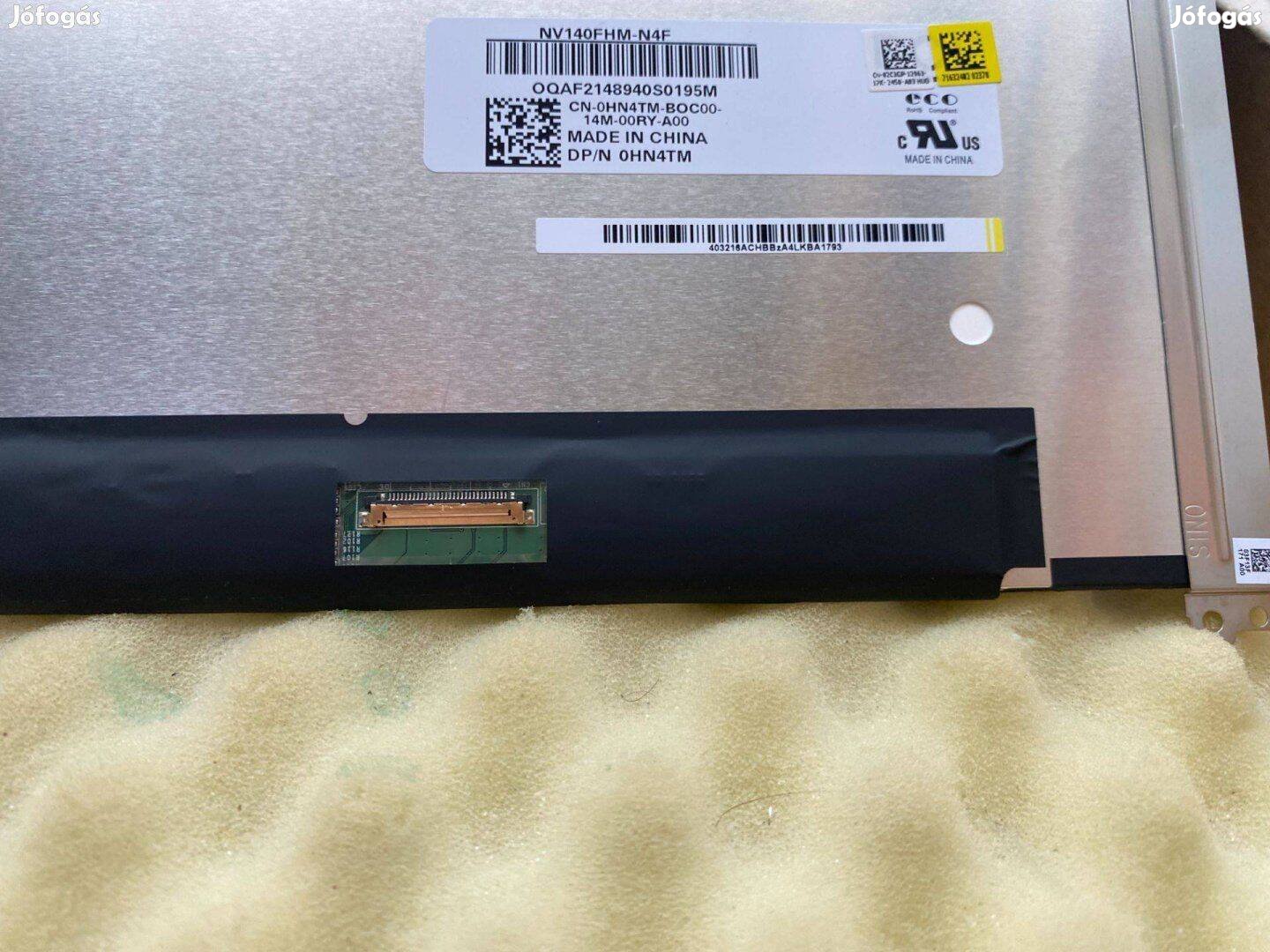 Új!, eladó Dell Latitude 5400 5401 5410 5411 FHD IPS kijelző NV140FHM-