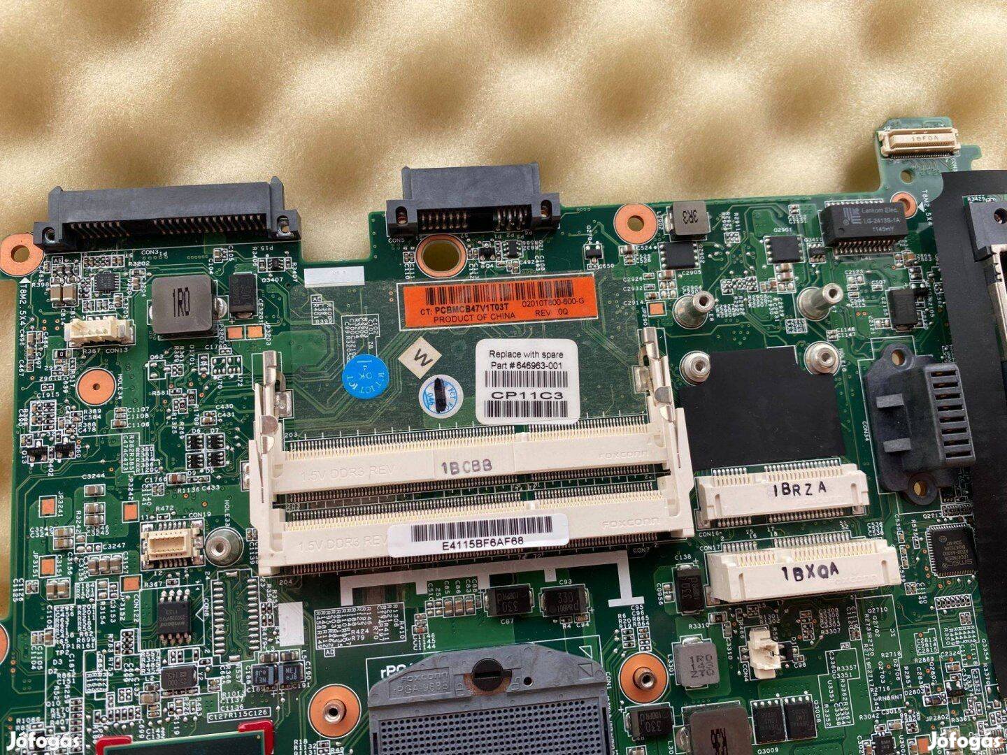 Új!, eladó HP Elitebook 8560P alaplap 8560P motherboard Hibás 646963-0