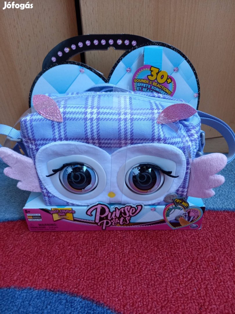 Új,  újszerű! Purse pets bagoly táska,  interaktív!