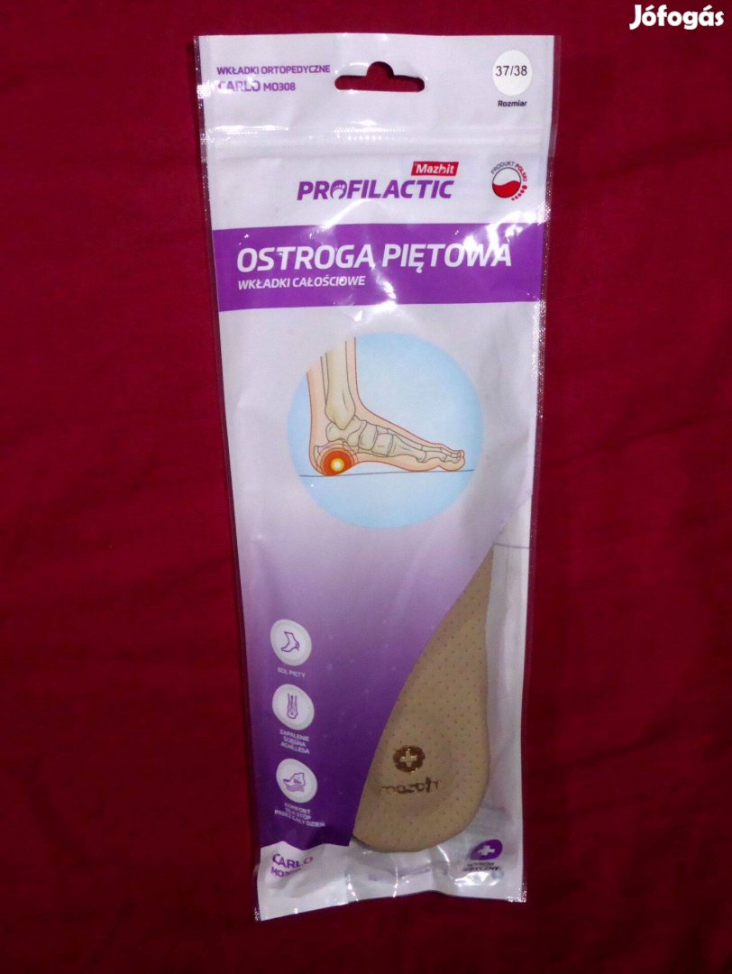 Új, bontatlan 37 - 38 méretű orvosi talpbetét lúdtalp
