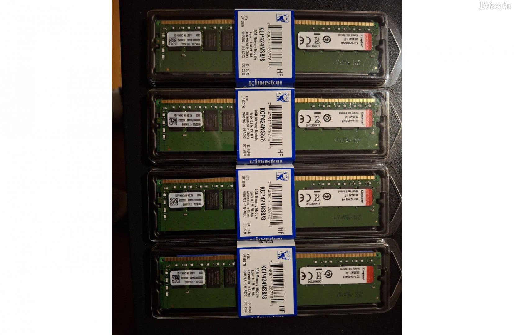 Új, bontatlan 4 x 8GB Kingston DDR4 2400MHz