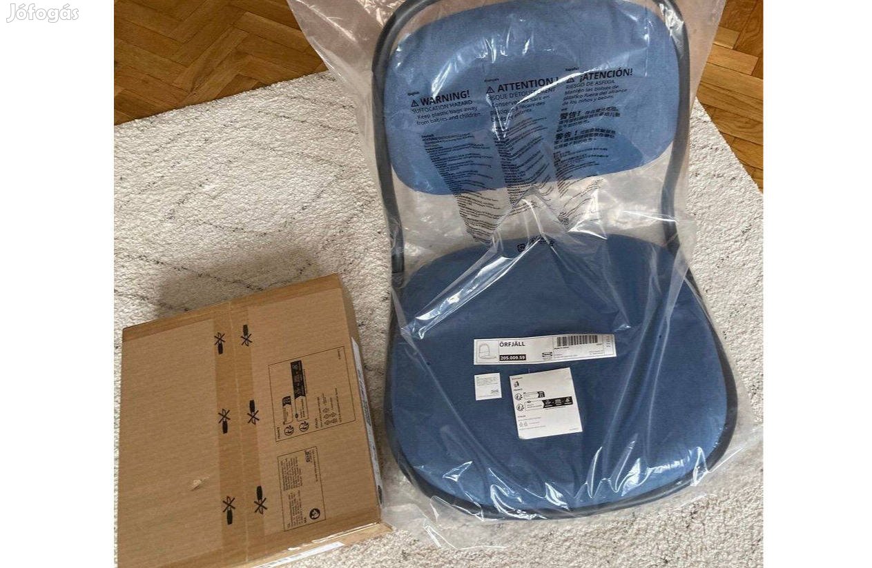 Új, bontatlan IKEA Örfjäll felnőtt forgószék fekete / Vissle sötétkék