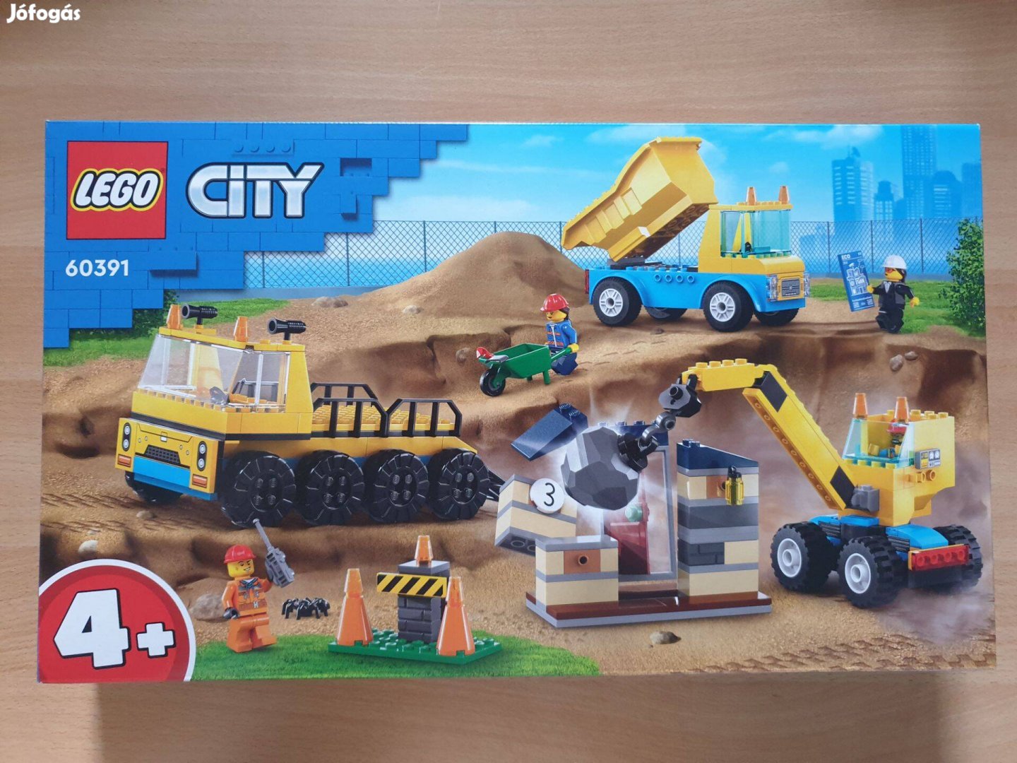 Új, bontatlan Lego City - Építőipari teherautók és daru - 60391