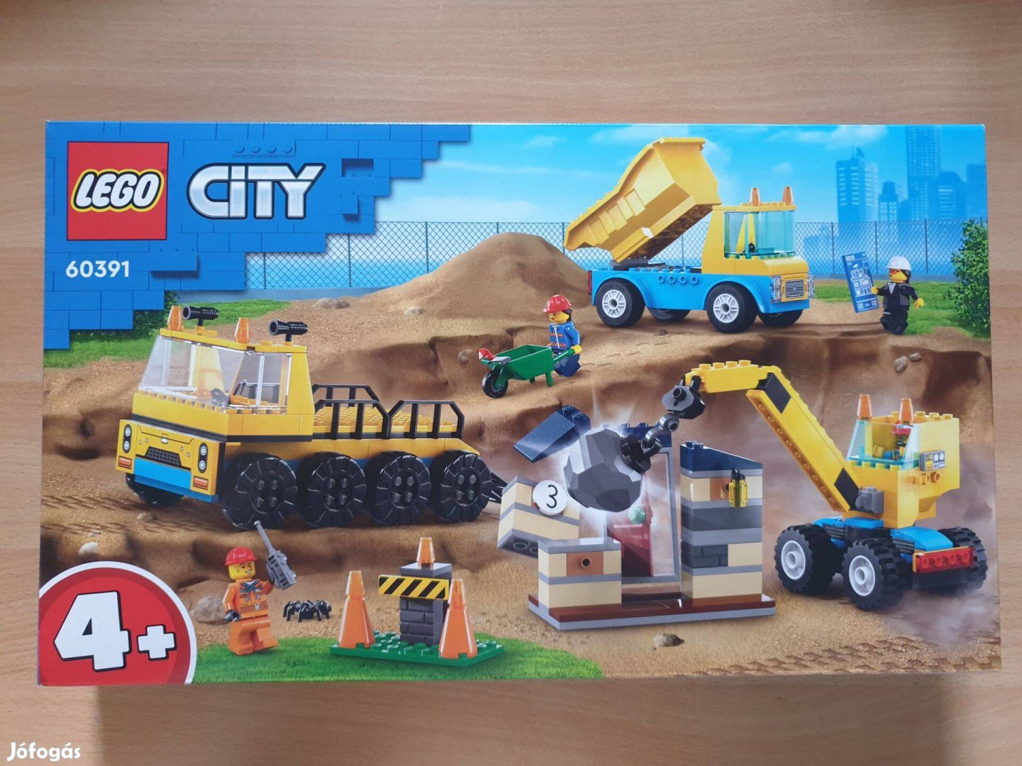 Új, bontatlan Lego City - Építőipari teherautók és daru - 60391