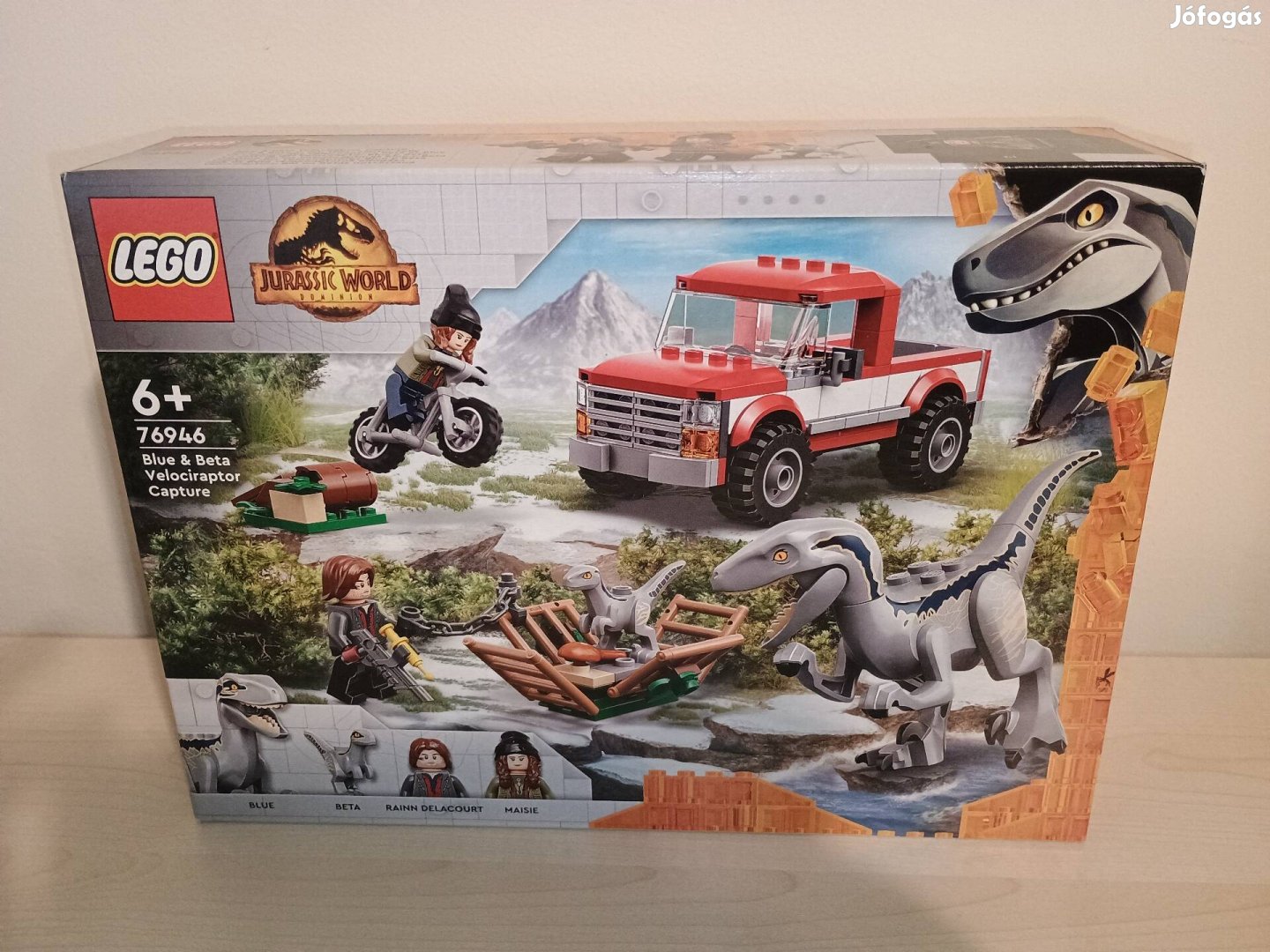 Új, bontatlan Lego Jurassic World 76944 Kék és Béta elfogása