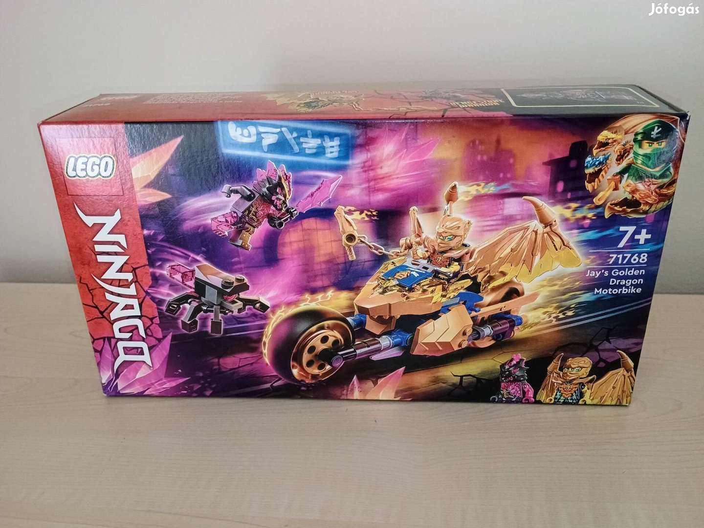 Új, bontatlan Lego Ninjago 71768 Jay's Golden Dragon Motorbike 