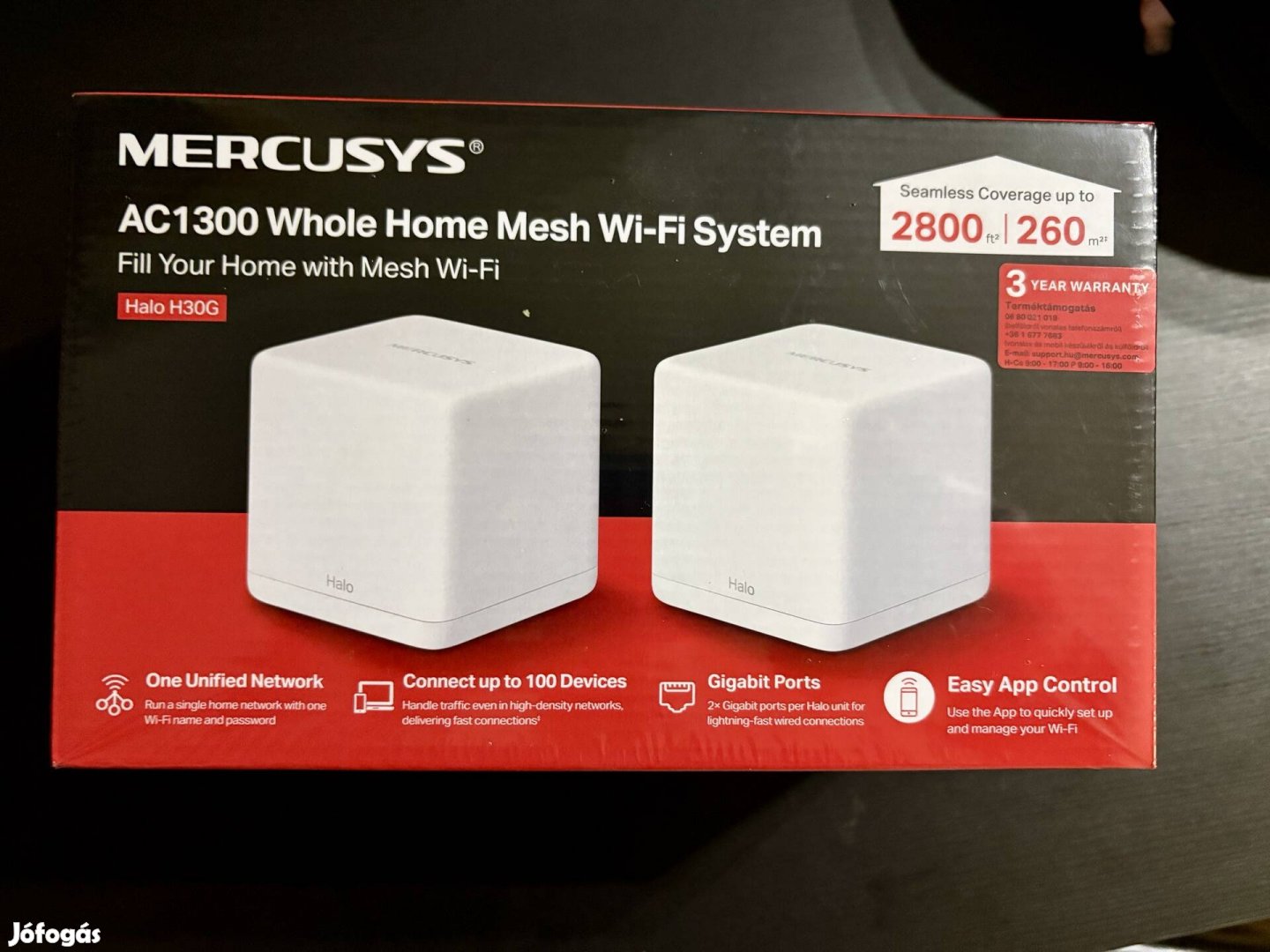 Új, bontatlan Mercusys Mesh Halo H30G (2-Pack)