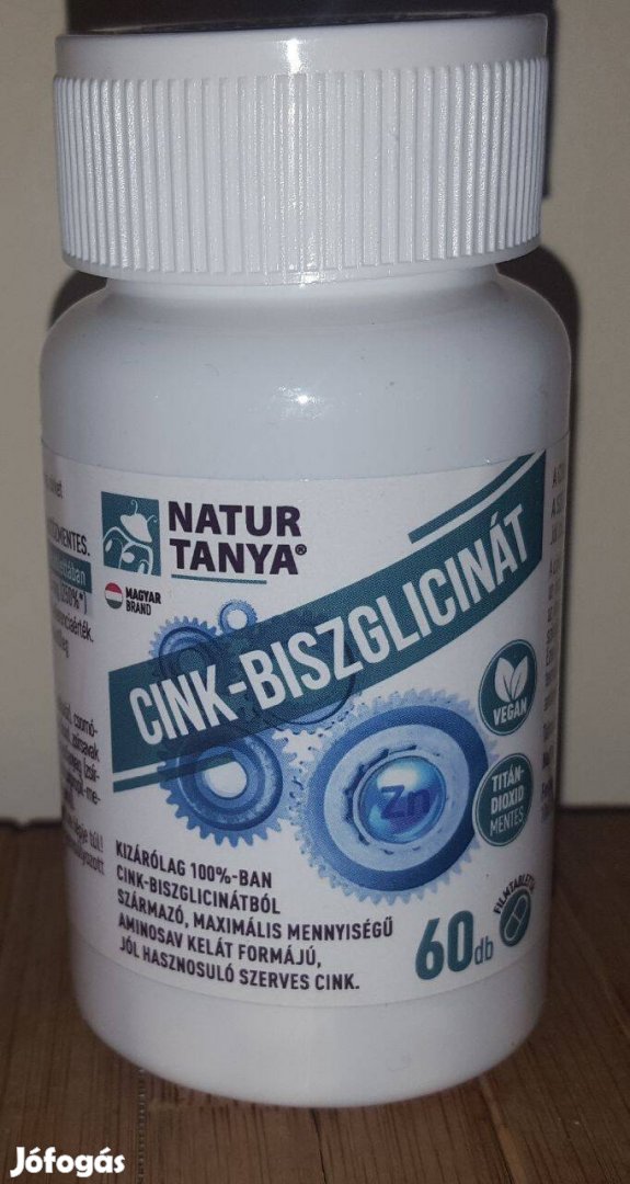 Új, bontatlan Natur Tanya Cink-biszglicinát (60 Tabletta)