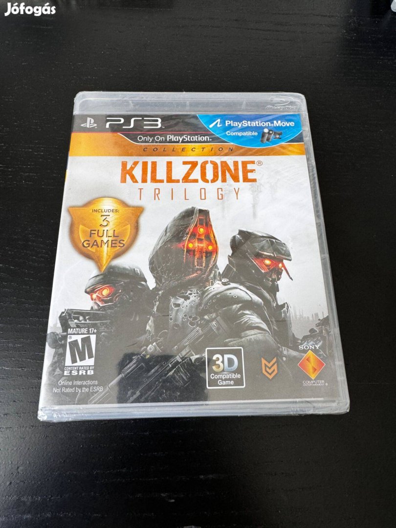 Új, bontatlan PS3 Killzone Trilogy, három játék egyben! PS move