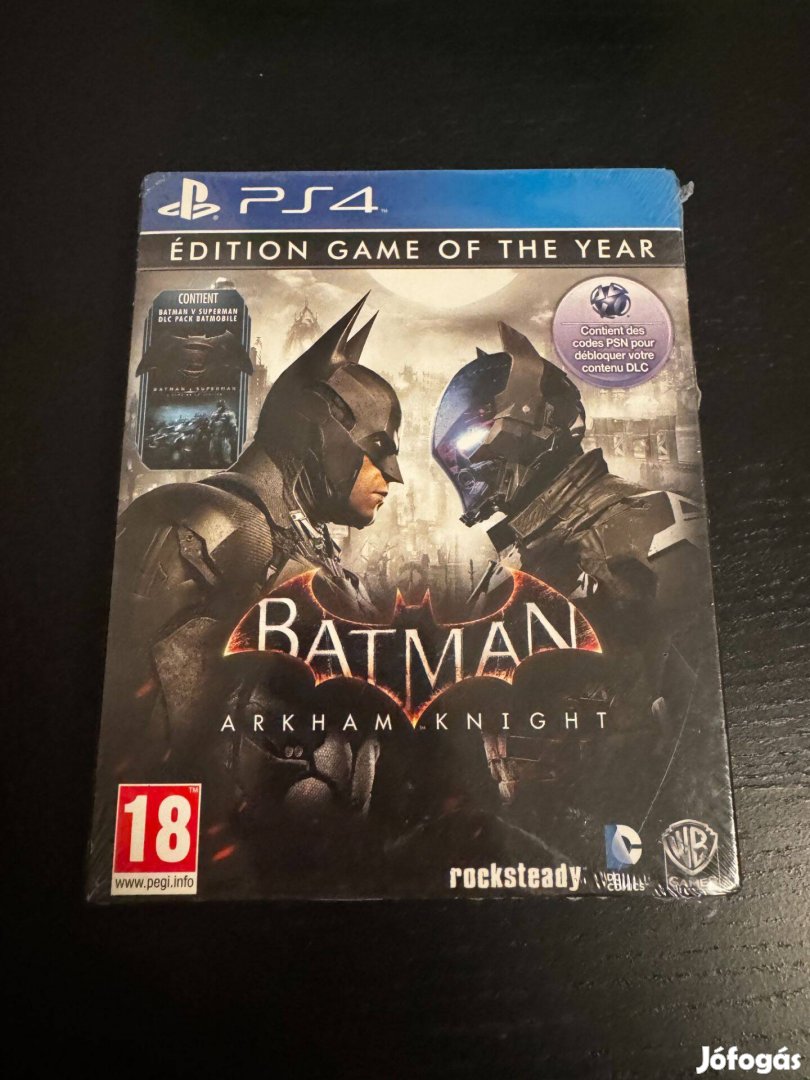 Új, bontatlan PS4 Batman Arkham Knight Game of the year edition