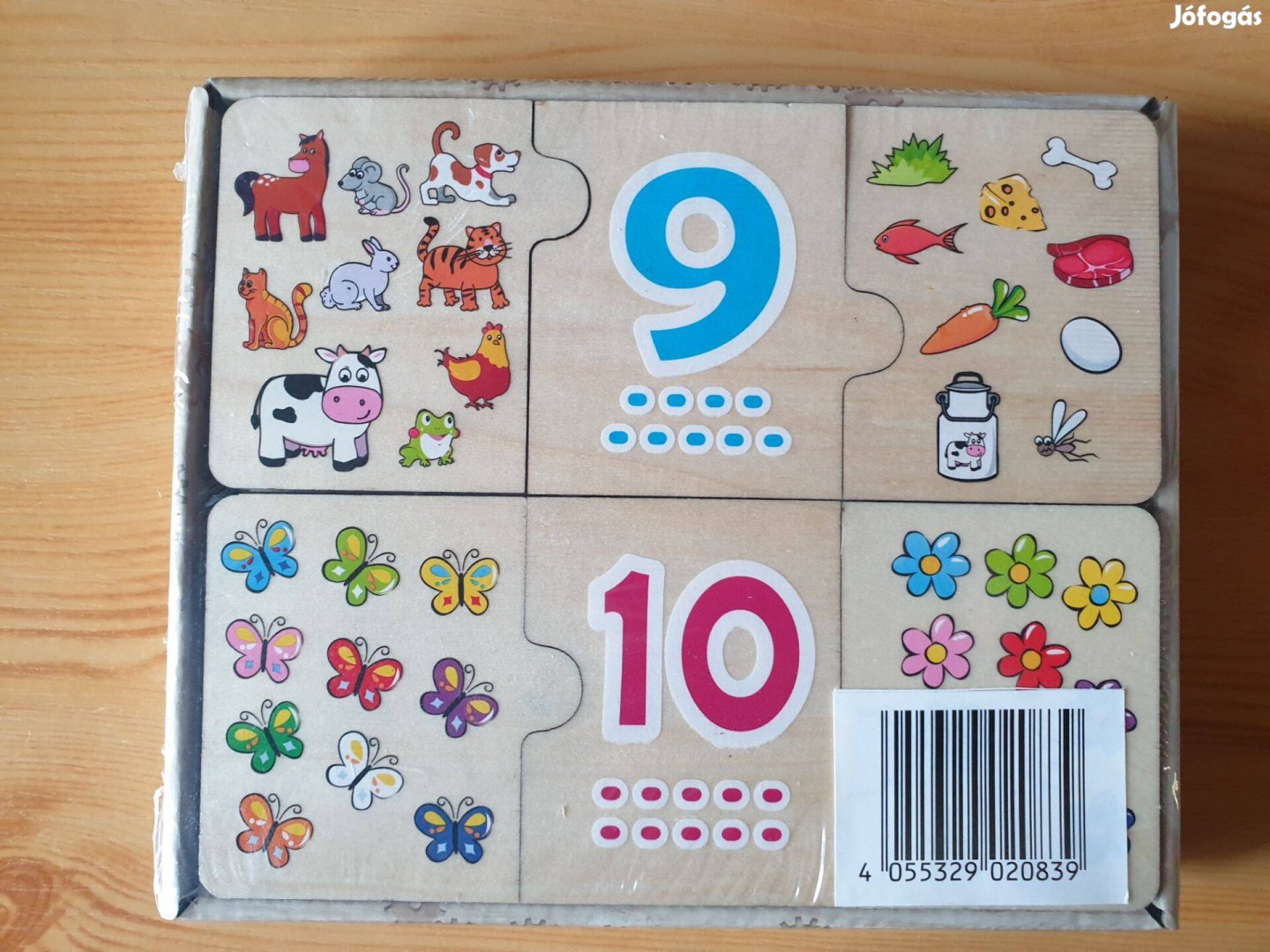Új, bontatlan Tanuljunk számolni kirakó puzzle - számkirakó fából