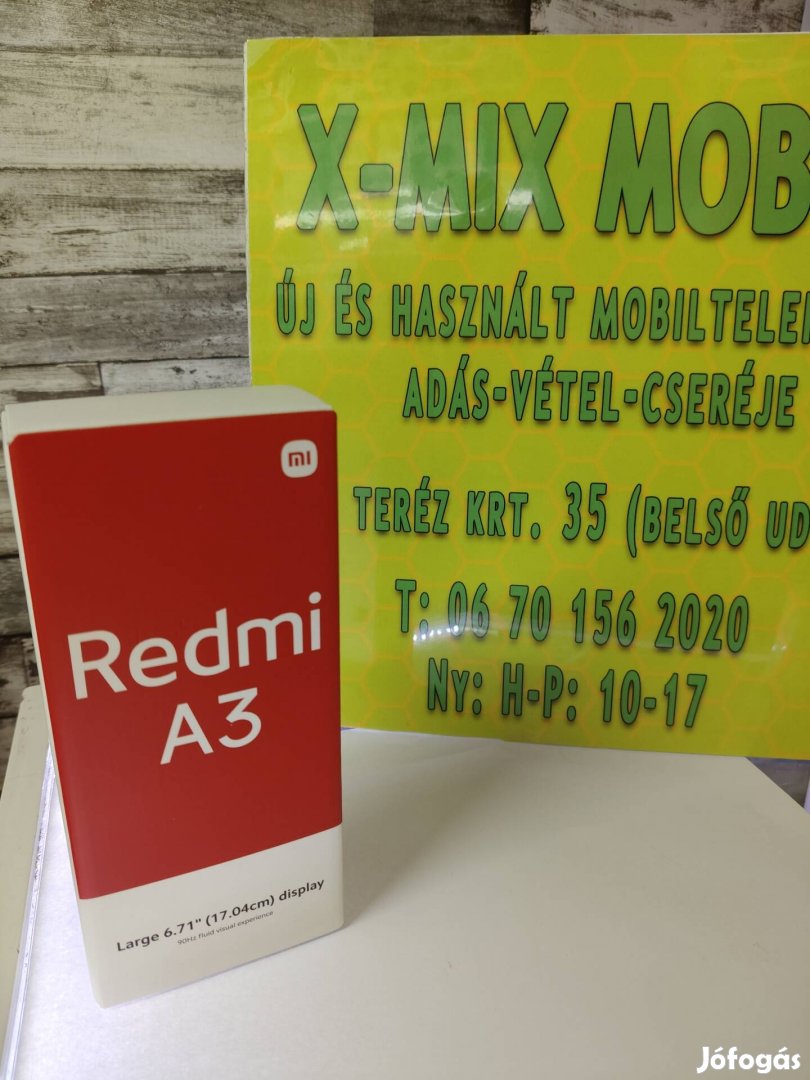 Új, bontatlan Xiaomi Redmi A3 4/128 GB