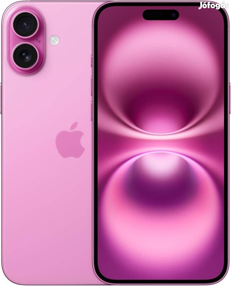 Új, bontatlan iphone 16 PLUS 128GB pink Kártyafüggetlen!