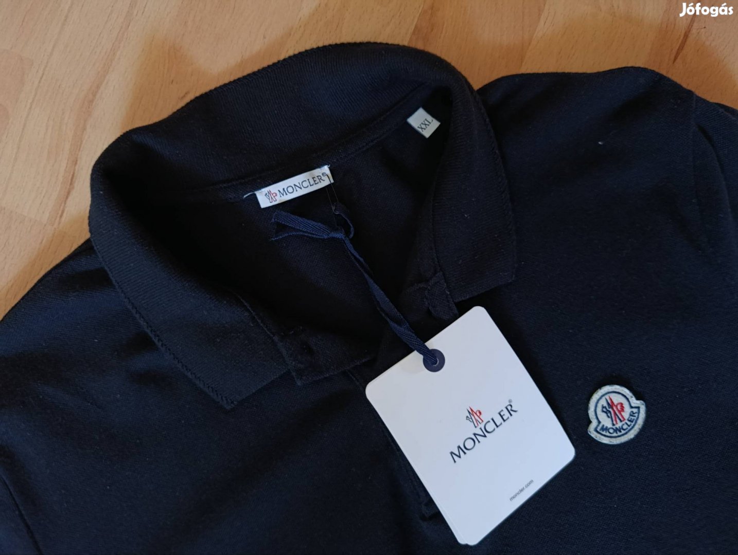 Új, címkés Moncler férfi galléros póló XXL-es