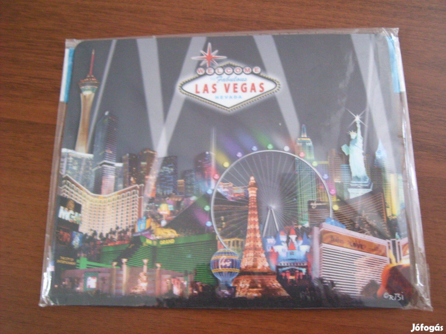 Új, csomagolt Mouse Pad, egéralátét Las Vegasból. 23 x 19 cm