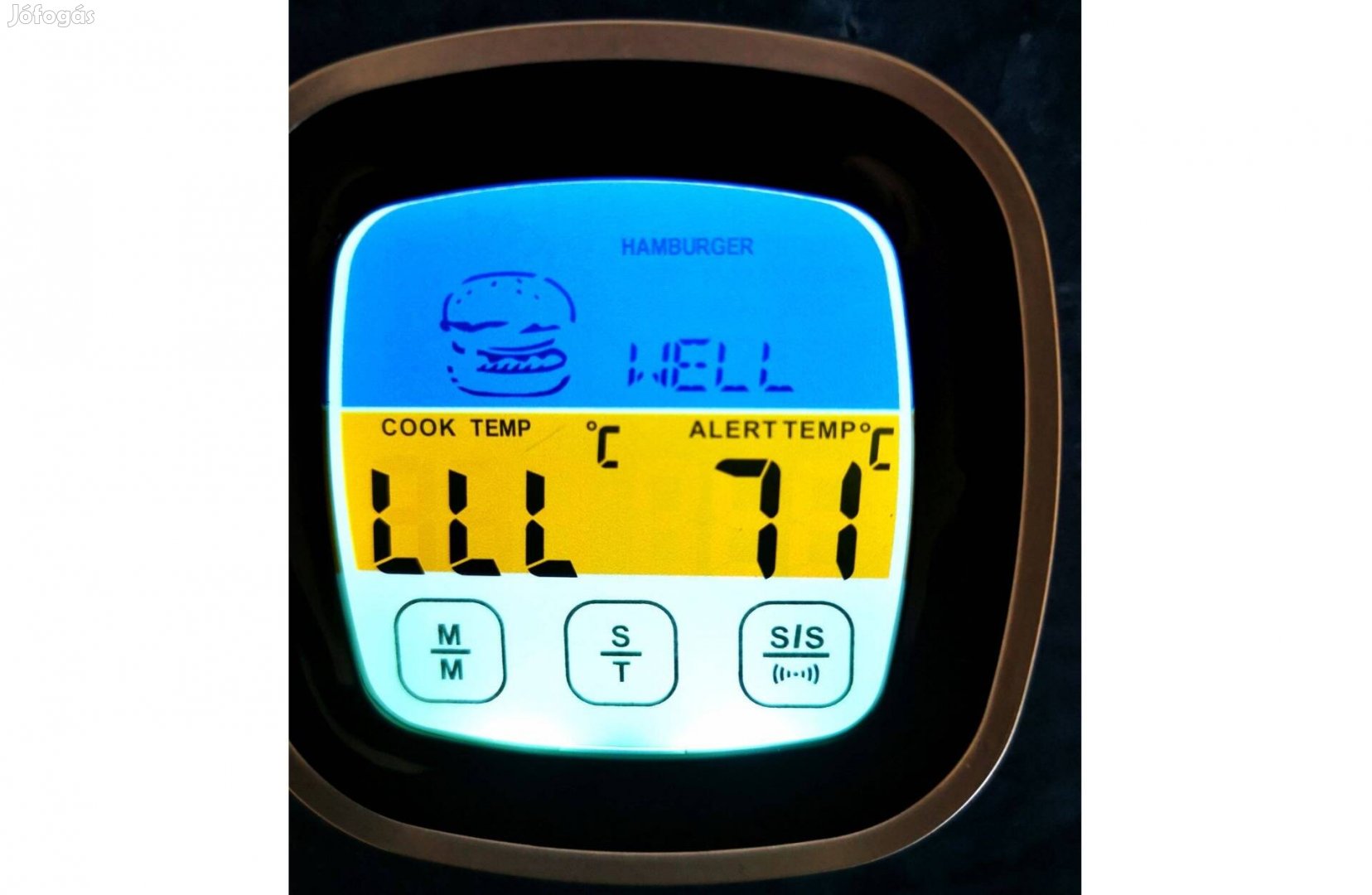 Új, digitális hús és étel hőmérő (vízálló, LCD érintőképernyős)