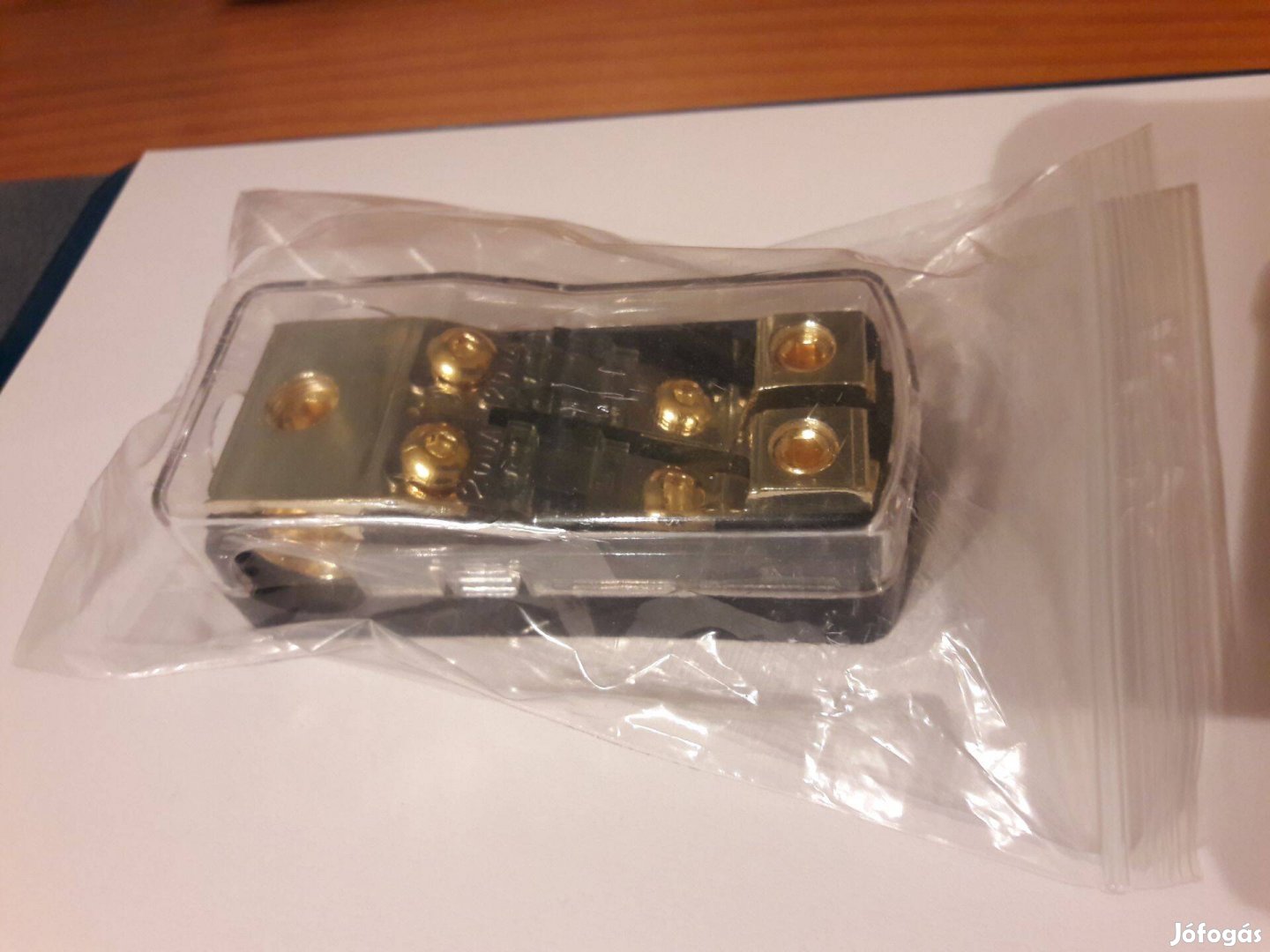 Új, dupla, mini ANL biztosítékház,aranyozott + ajándék biztosítékokkal