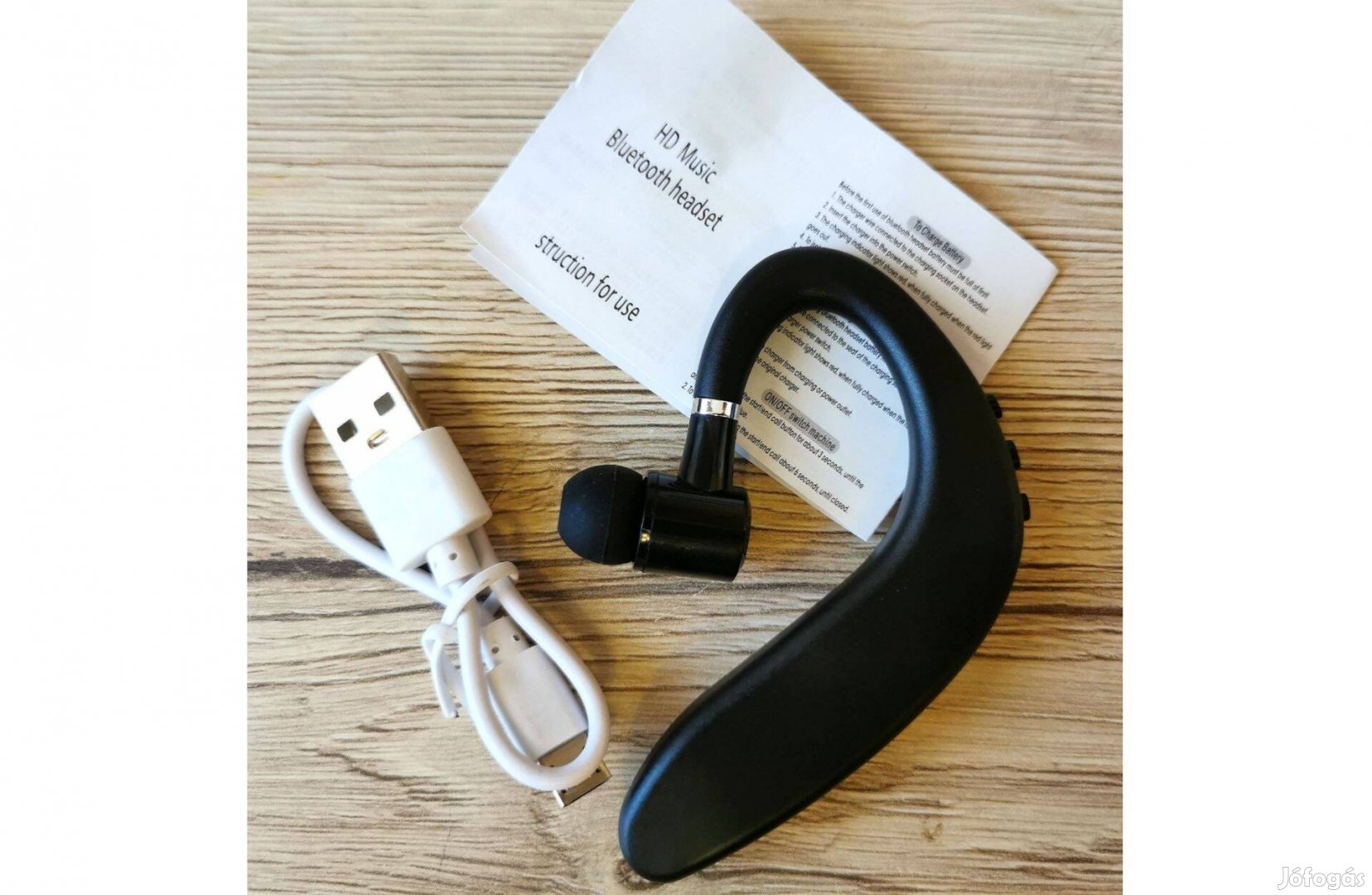 Új, egyfülű, horgos, vezeték nélküli Bluetooth fülhallgató