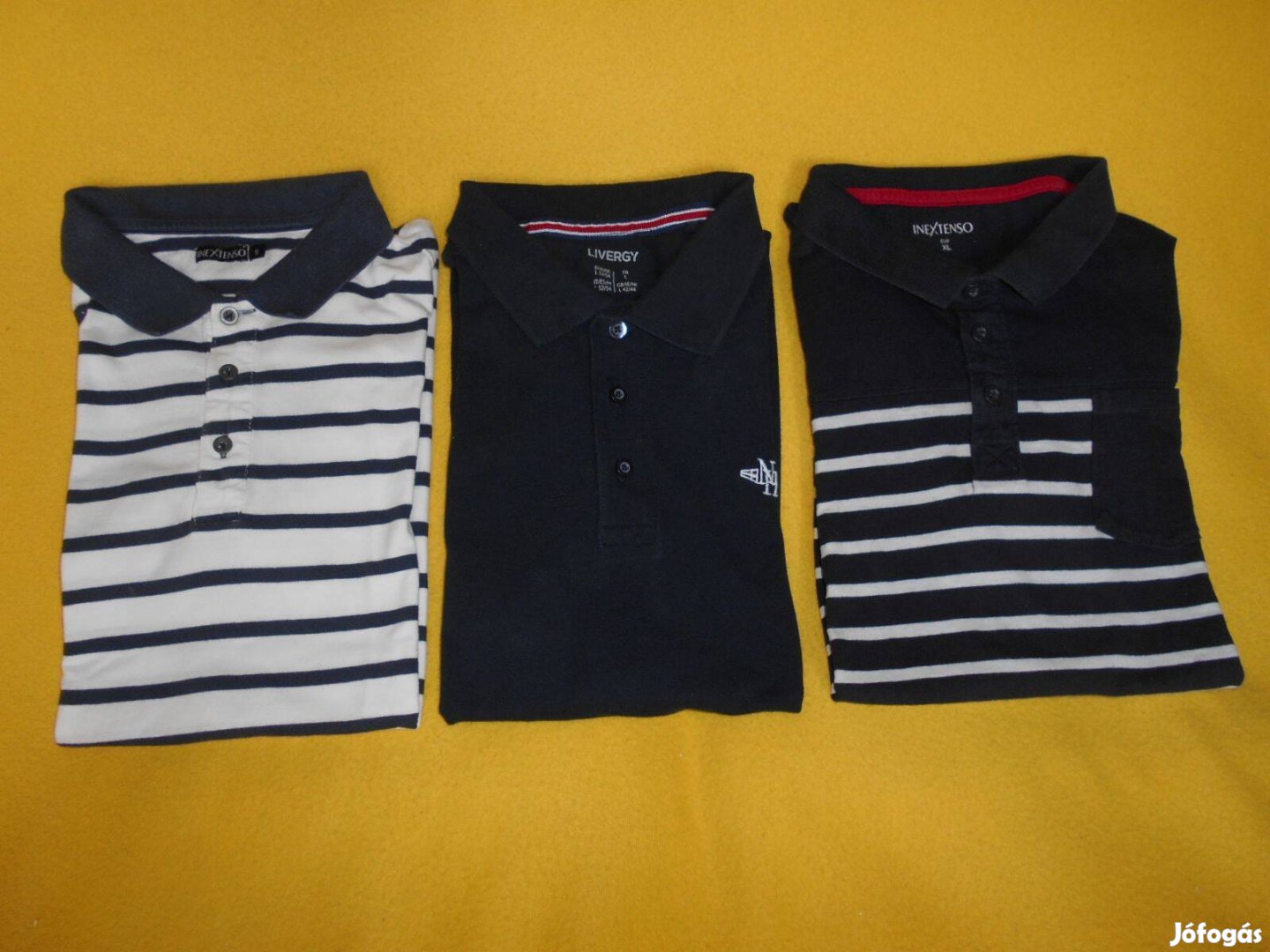 Új, elegáns, galléros férfi póló. S, L, XL- es. Pamut,