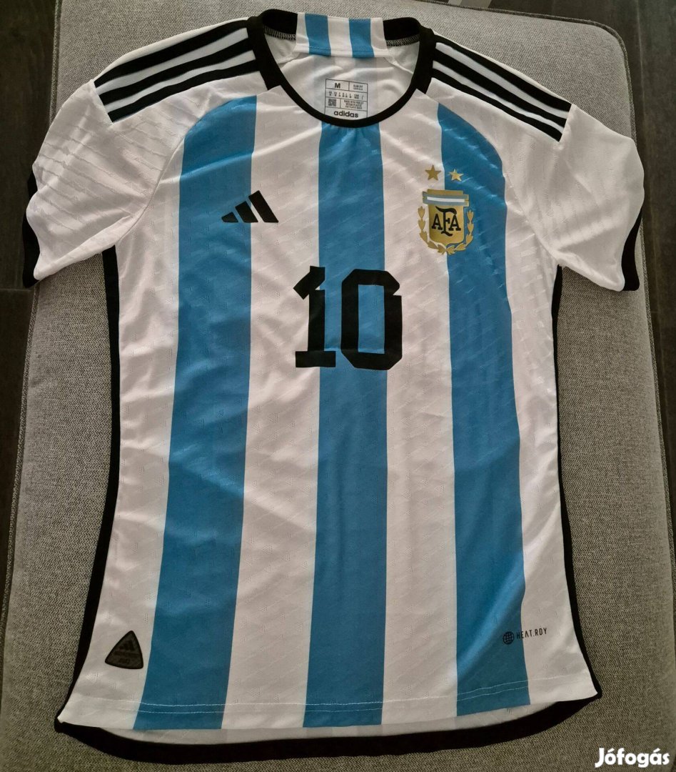 Új, eredeti Adidas Messi argentin mez, Női, Slimfit, M-es