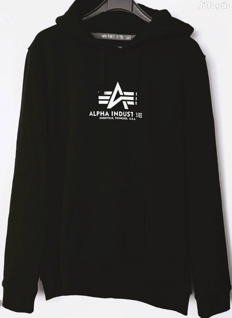 Új, eredeti Alpha Industries Basic Hoody - L-es kapucnis pulóver