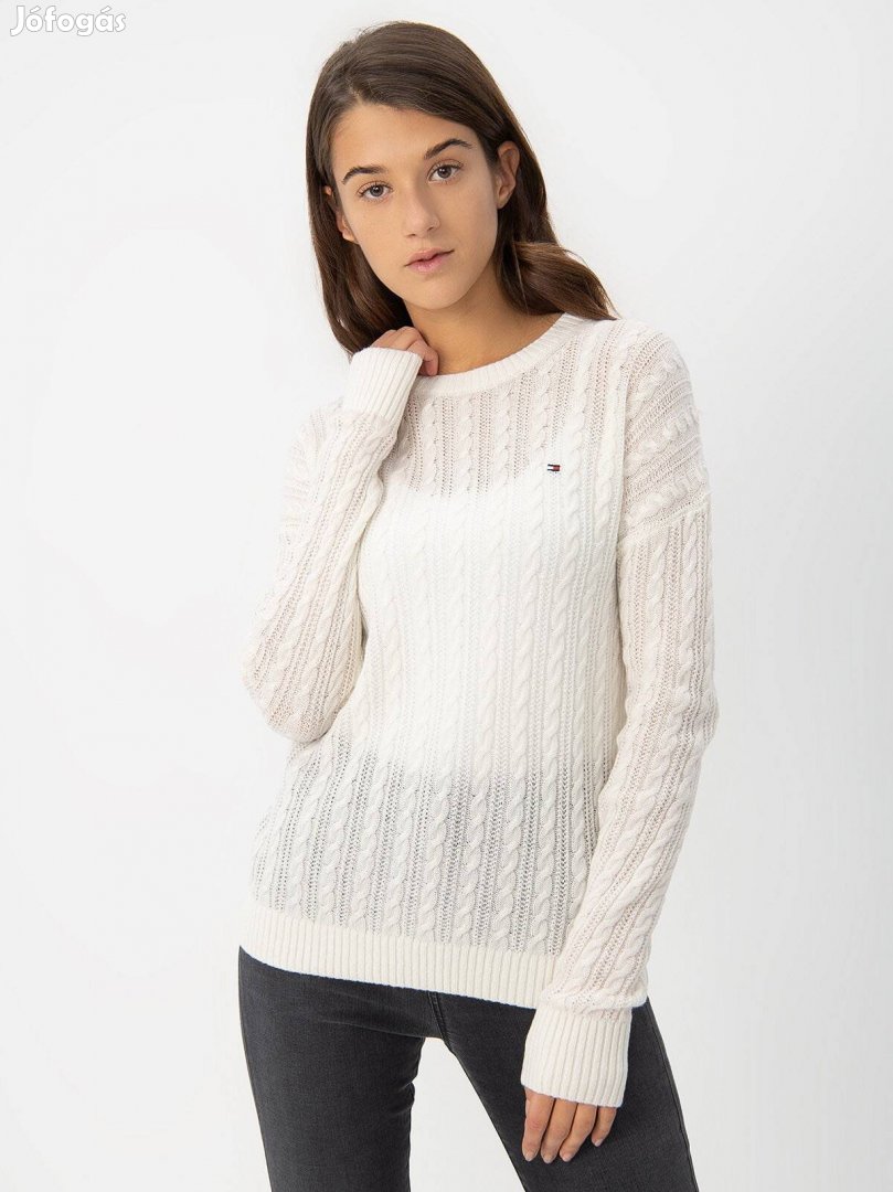 Új, eredeti Tommy Hilfiger vékony, fehér, gyapjú női