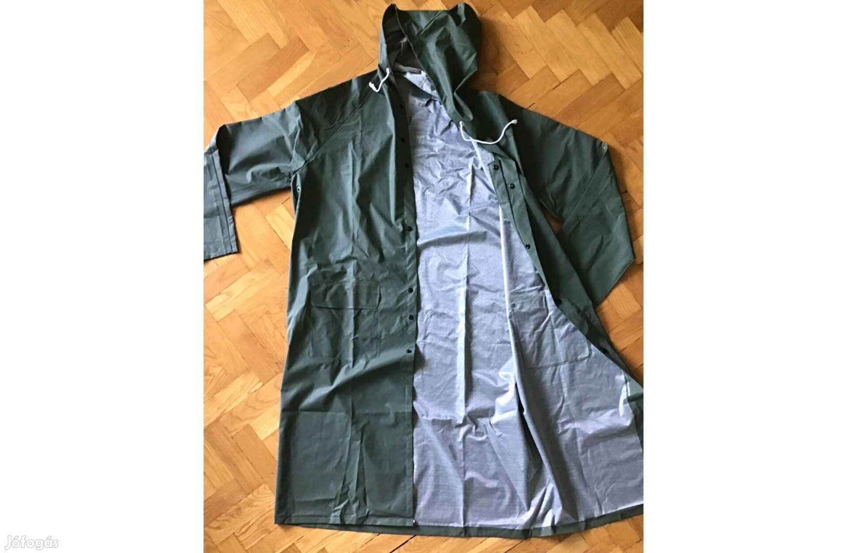 Új, felnőtt, vastag, esőkabát - 2XL zöld