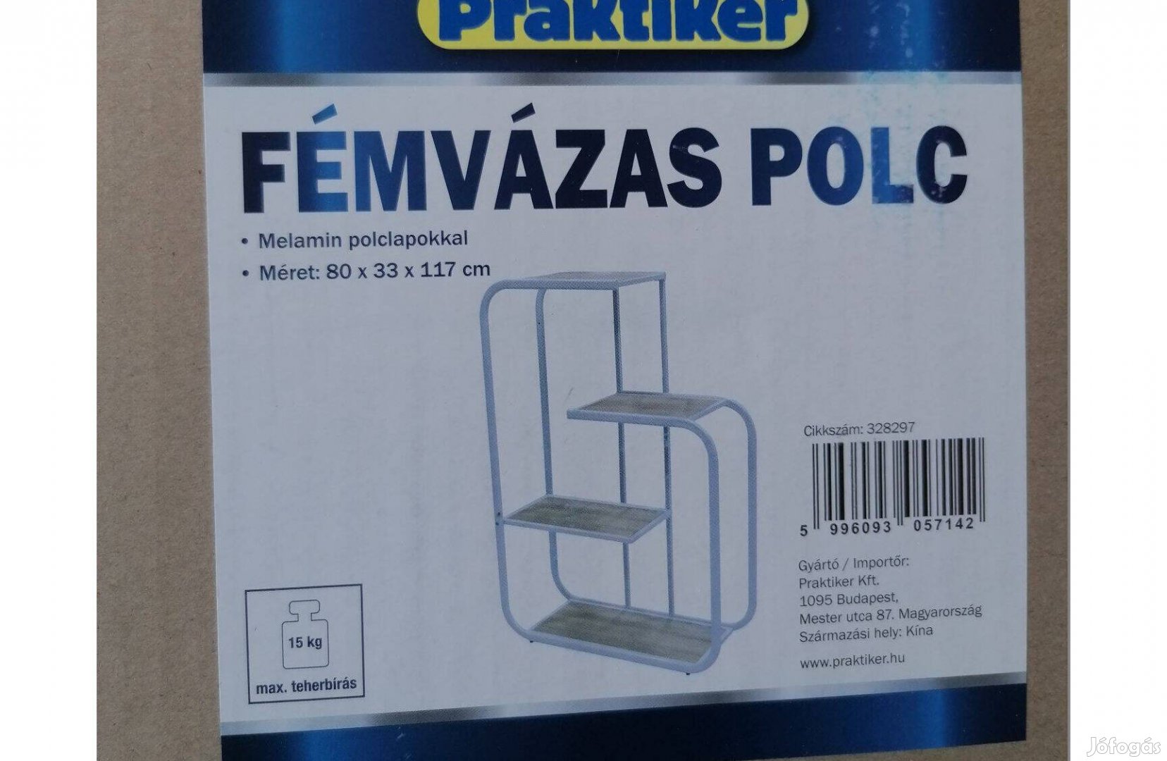 Új, fémvázas modern polc eladó!