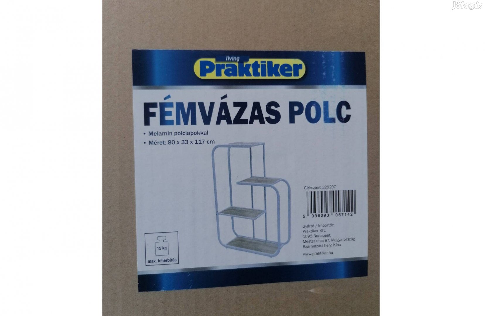Új, fémvázas modern polc eladó!