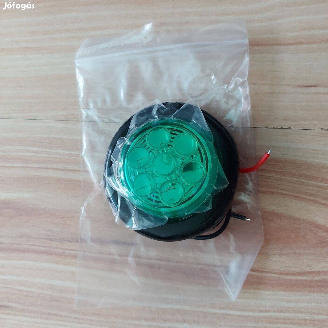 Új, kerek Led jelzőlámpa 24V zöld eladó