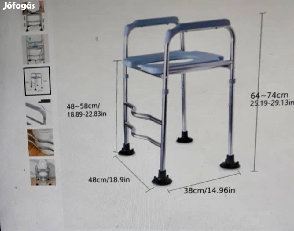 Új, még nem használt emelt WC-ülőke fogantyúval!
