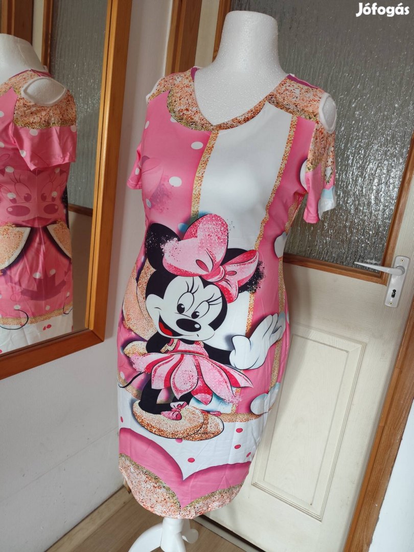 Új, molett, Minnie egeres női ruha, 50-es méret