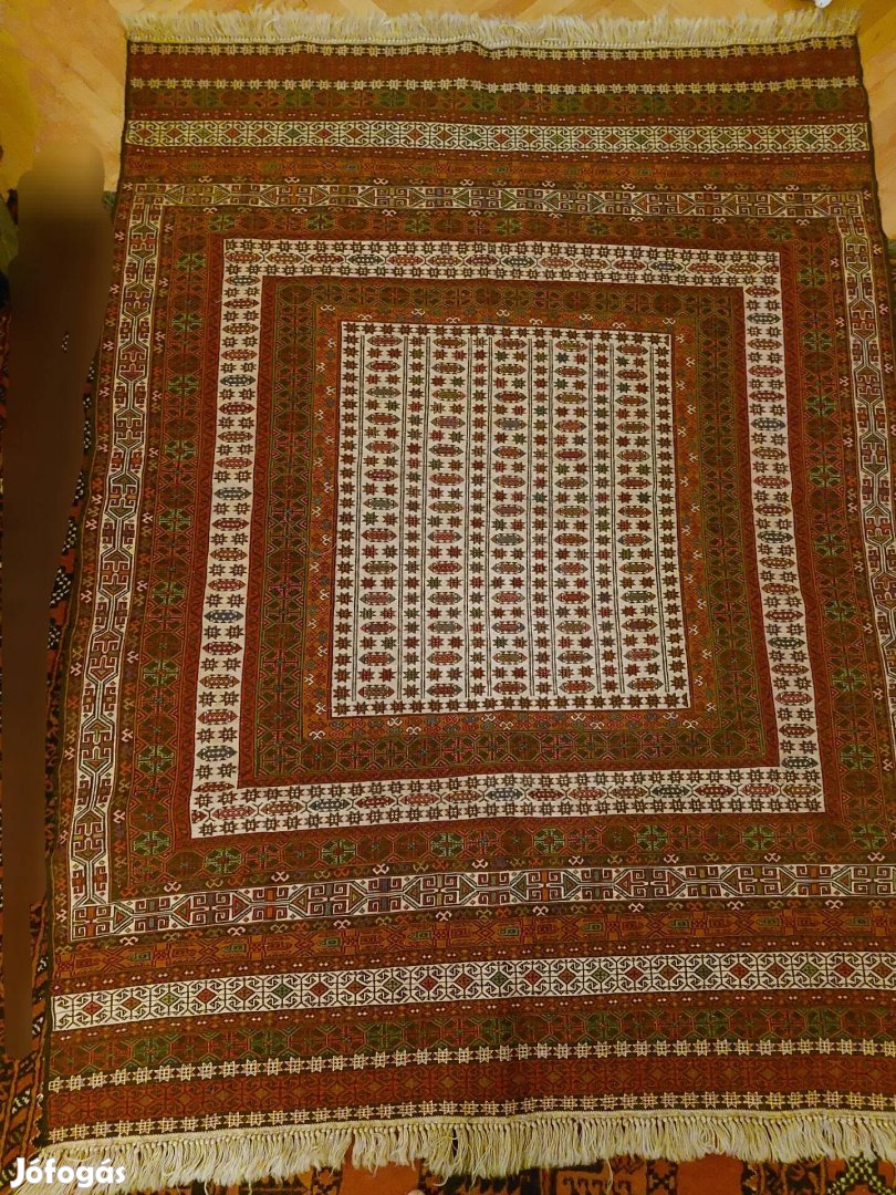 Új, nagy, sosem használt afgan kilim szőnyeg eladó 130×185 cm!