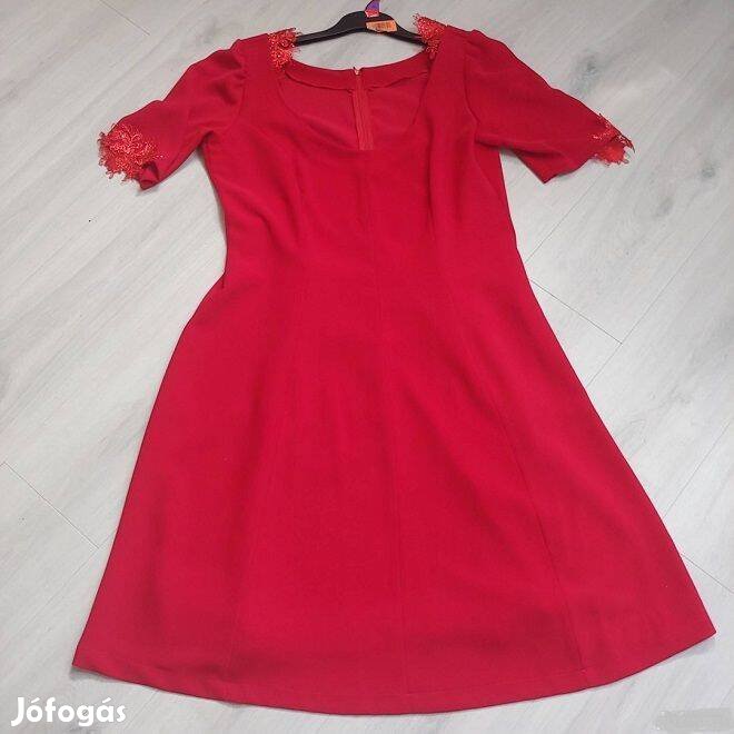Új, piros ruha 44-46 gyönyörű
