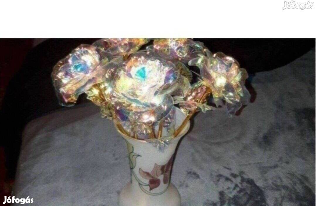 Új, szép elegáns 5 szálas rózsacsokor- olcsón!