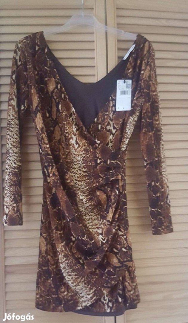 Új, szexi kígyó mintás Mango ruha Akció S-es