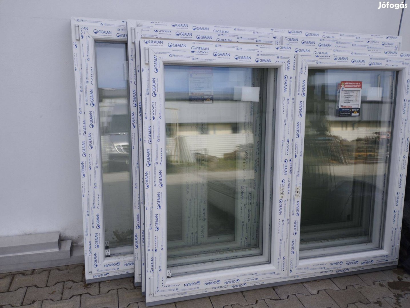 Új! tokosztott műanyag ablak 210 x 150 cm