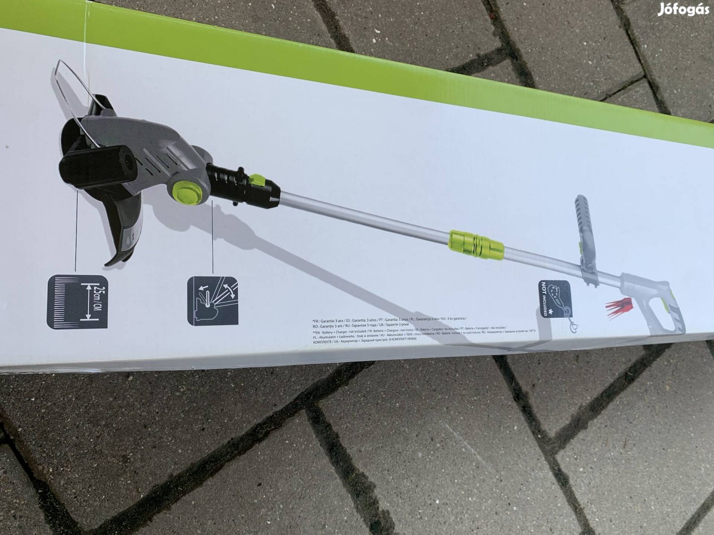 Új akkus szegélyvágó, fűkasza + töltő + akku