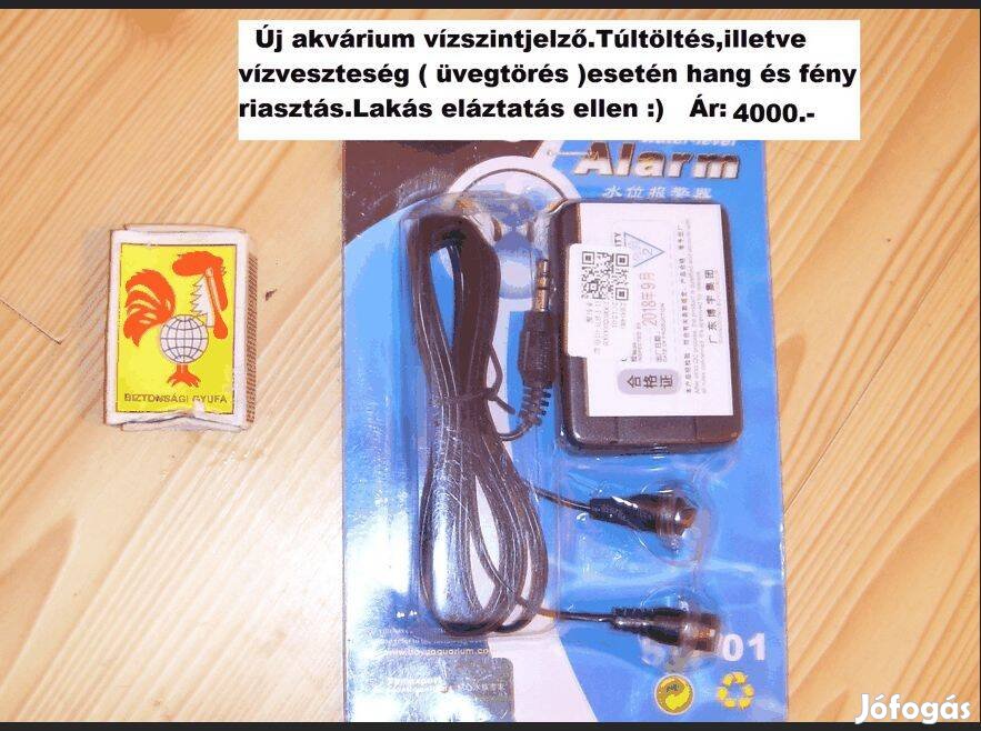 Új akvárium víz-csökkenés riasztó. Üvegtörés esetén riaszt