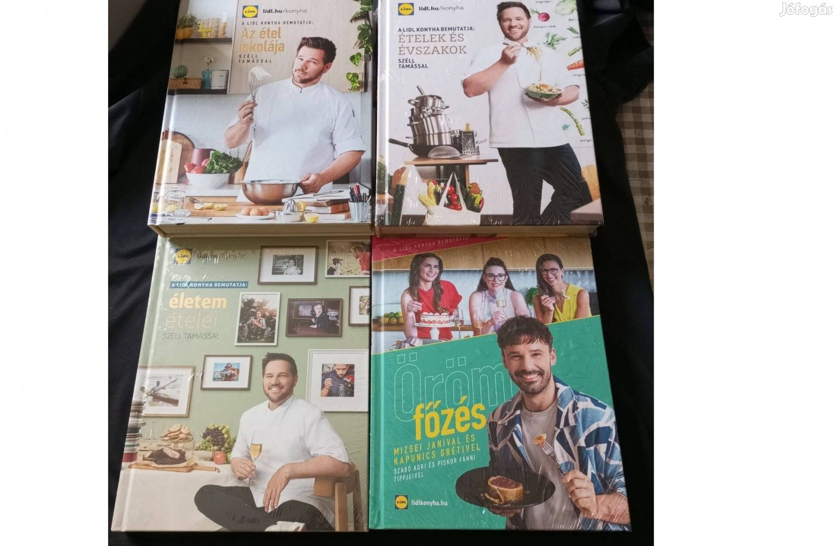 Új állapotú Lidl szakácskönyv 1-2-3-4 együtt