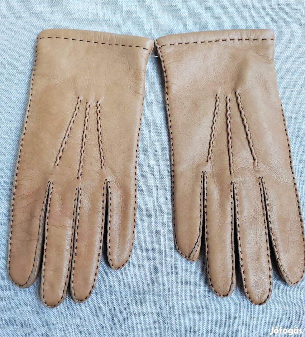 Új angol bőr, bélelt kesztyű 8,5-es
