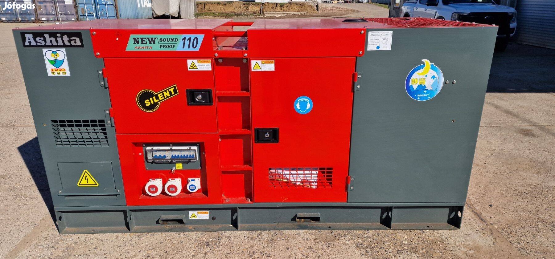 Új áramfejlesztő generátor 110 kW eladó. Nulla üzemórával