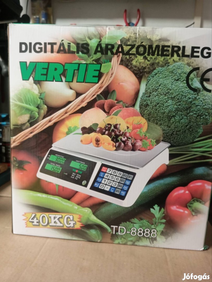 Új asztali mérleg digitális árszorzós max.40 kg