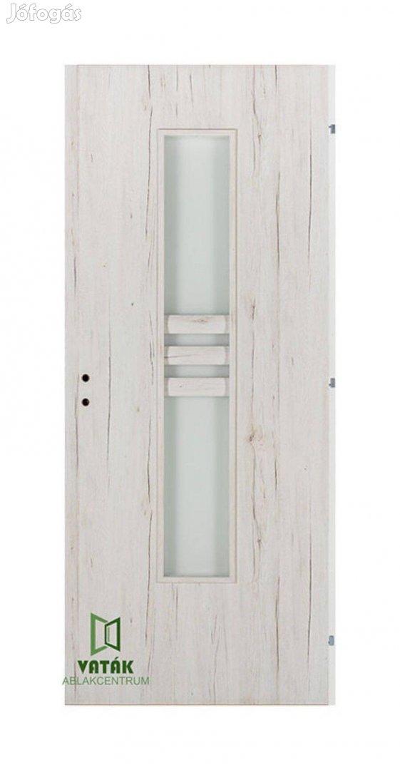 Új beltéri ajtó 90 x 210 cm Havas tölgy Nida 2 Állítható tokkal
