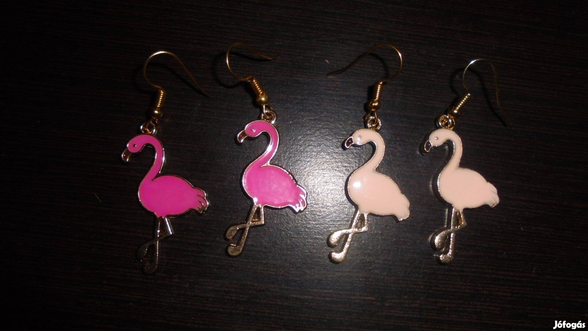 Új bizsu flamingó fülbevaló - több szín